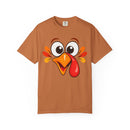 Funny Turkey Face Thanksgiving T-Shirt | Comfort Colors 1717 - Encore2woSNavy