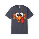 Funny Turkey Face Thanksgiving T-Shirt | Comfort Colors 1717 - Encore2woSNavy