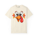 Funny Turkey Face Thanksgiving T-Shirt | Comfort Colors 1717 - Encore2woSNavy