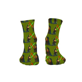 Galactic Pickle Duel Socks - Pickle Socks with Lightsabers - Encore2woS