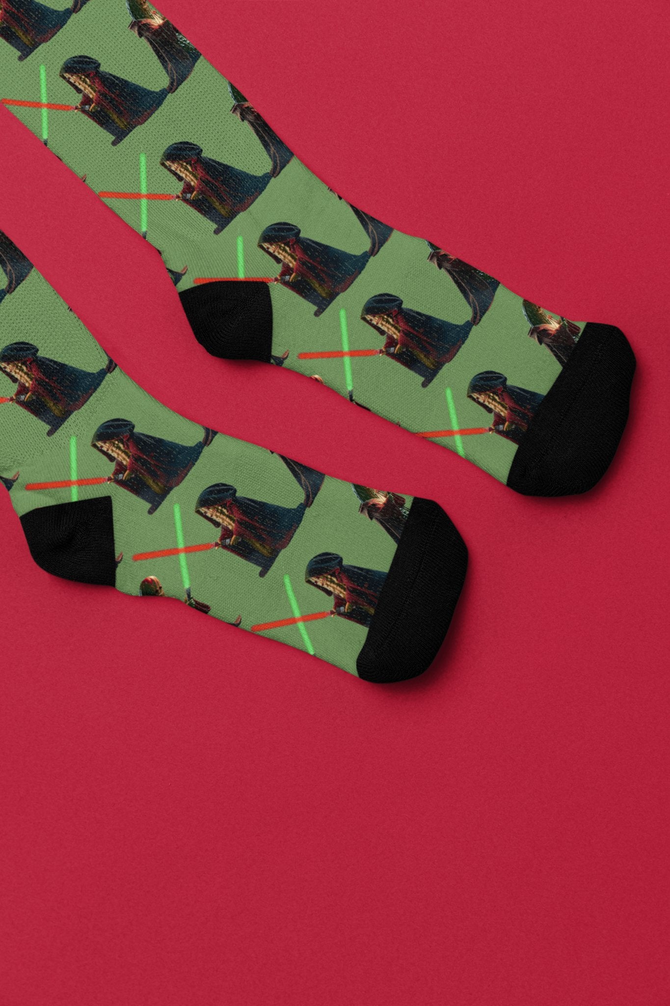 Galactic Pickle Duel Socks - Pickle Socks with Lightsabers - Encore2woS