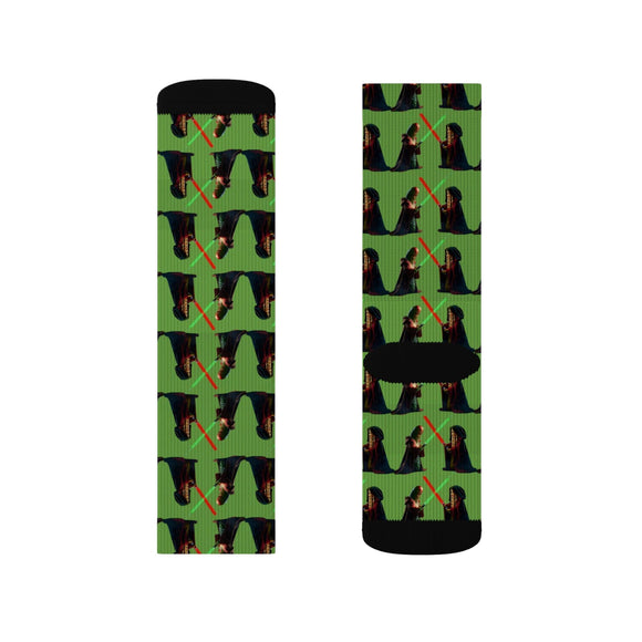 Galactic Pickle Duel Socks with Lightsabers - Encore2woS