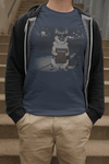 German Shepherd Night Photo Tee - Dog Portrait Graphic T-Shirt - Christian Dog Lover Tee - Encore2woNavyS