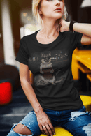 German Shepherd Night Photo Tee - Dog Portrait Graphic T-Shirt - Christian Dog Lover Tee - Encore2woNavyS