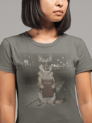 German Shepherd Night Photo Tee - Dog Portrait Graphic T-Shirt - Christian Dog Lover Tee - Encore2woPepperS