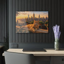 Ginger Cat Rooftop NYC Acrylic Print Modern Sunset Skyline Wall Art - Encore2wo30″ x 20″ (Horizontal)0.25''