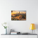 Ginger Cat Rooftop NYC Acrylic Print Modern Sunset Skyline Wall Art - Encore2wo30″ x 20″ (Horizontal)0.25''