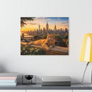 Ginger Cat Rooftop NYC Acrylic Print Modern Sunset Skyline Wall Art - Encore2wo30″ x 20″ (Horizontal)0.25''