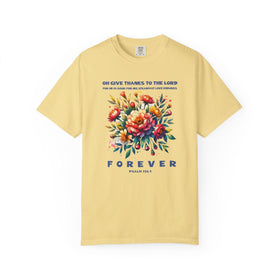 Give Thanks to the Lord Boho Floral Christian Graphic Tee - Encore2woButterS