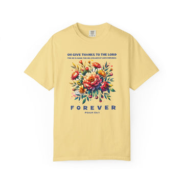 Give Thanks to the Lord Boho Floral Christian Graphic Tee - Encore2woButterS