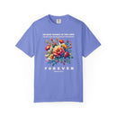Give Thanks to the Lord Boho Floral Christian Graphic Tee - Encore2woFlo BlueS