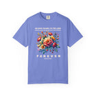 Give Thanks to the Lord Boho Floral Christian Graphic Tee - Encore2woFlo BlueS