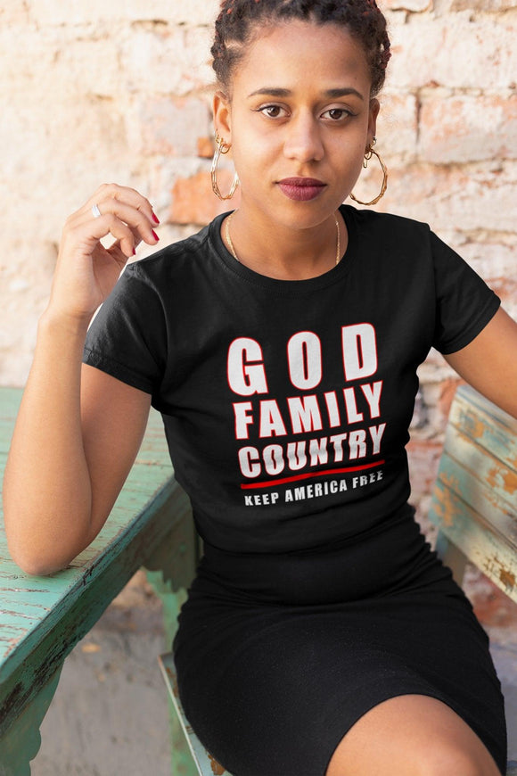 God Family Country Unisex T-Shirt - Encore2woHeather Midnight NavS