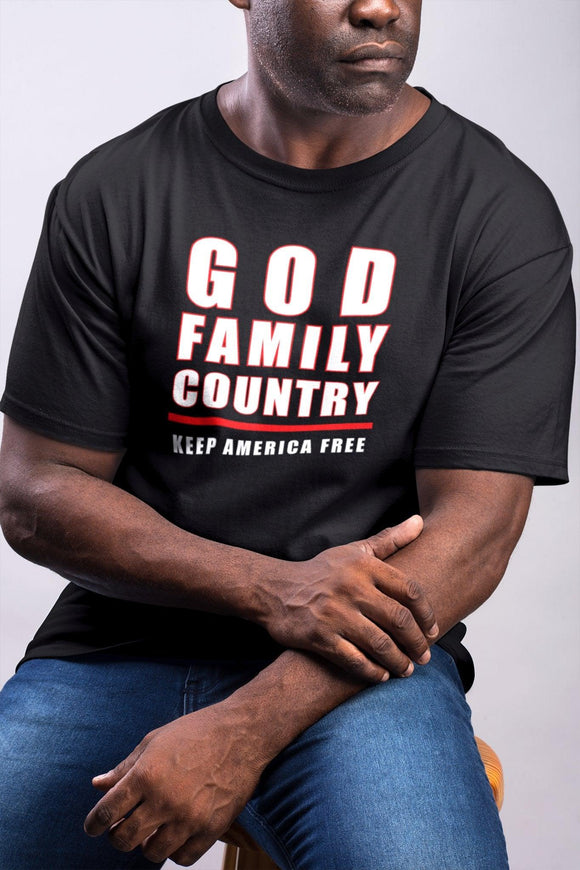 God Family Country Unisex T-Shirt - Encore2woBlackS