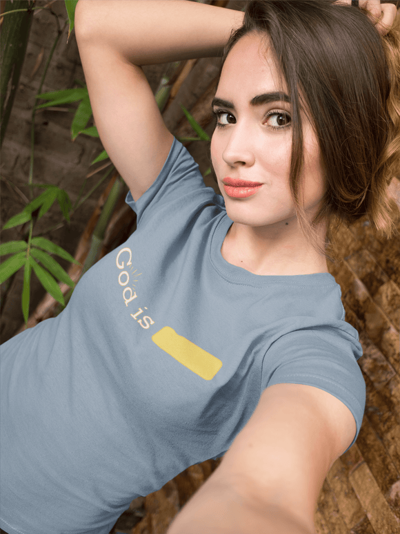 God Is Comfort Colors 1717 Minimalist Faith Statement Graphic Tee - Encore2woBlue JeanS