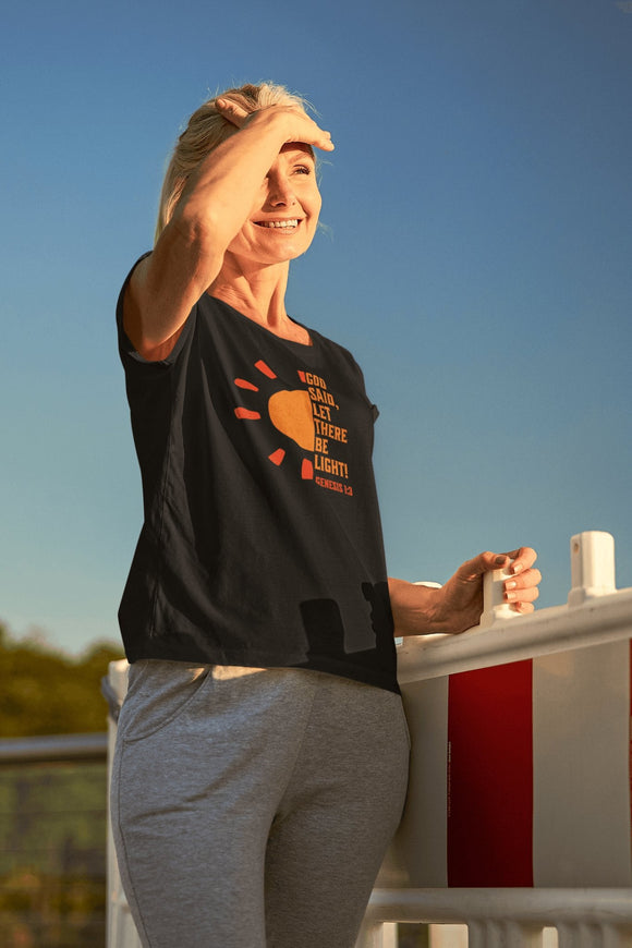 God Said, Let There Be Light Sun T-Shirt - Encore2woBlackS