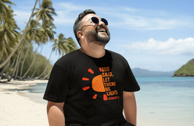 God Said Let There Be Light T-Shirt – Genesis 1:3 Inspirational Tee - Encore2woBlackS