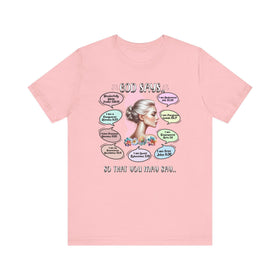 God Says Biblical Affirmations Graphic Tee Inspirational Christian Shirt - Encore2woPinkS