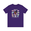 God Says, So That You May Say T-Shirt - Biblical Affirmations Design for Women of Color - Encore2woTeam PurpleS