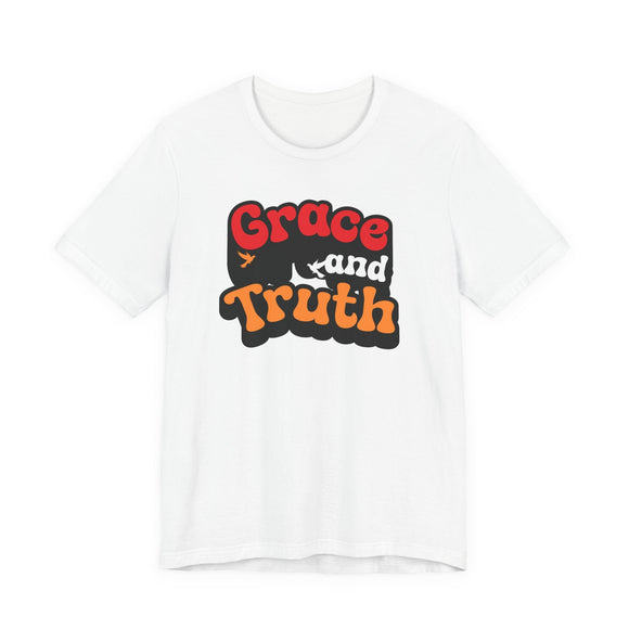 Grace and Truth Retro Christian Graphic Tee Dove Faith Shirt - Encore2woRedS