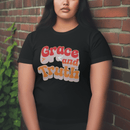 Grace and Truth Retro Christian Graphic Tee Dove Faith Shirt - Encore2woRedS