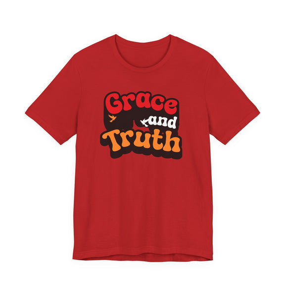 Grace and Truth Retro Christian Graphic Tee Dove Faith Shirt - Encore2woRedS