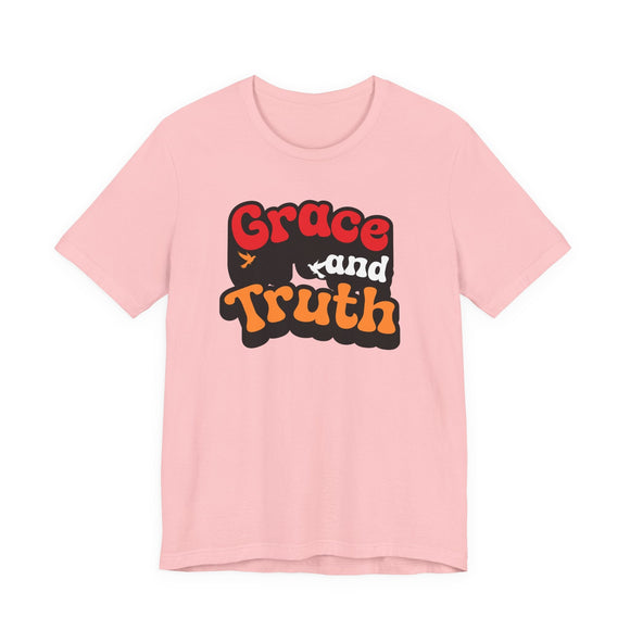 Grace and Truth Retro Christian Graphic Tee Dove Faith Shirt - Encore2woRedS