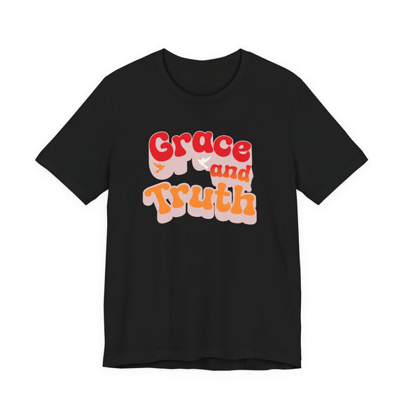 Grace and Truth Retro Christian Graphic Tee Dove Faith Shirt - Encore2woRedS