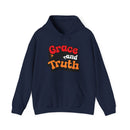 Grace and Truth Retro Hoodie Vintage Faith Sweatshirt - Encore2woNavyS