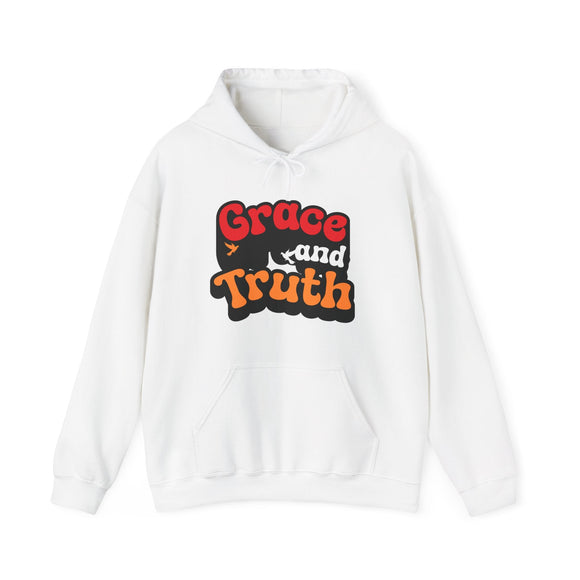 Grace and Truth Retro Hoodie Vintage Faith Sweatshirt - Encore2woNavyS