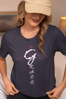 Grace Christian Vertical Typography T-Shirt - Encore2woBlackS