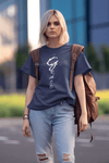 Grace Christian Vertical Typography T-Shirt - Encore2woNavyS