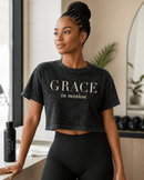 Grace in Motion Women’s Snow-Washed Crop Top - Encore2woBlackS