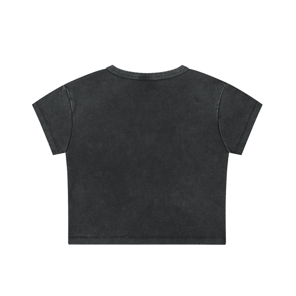 Grace in Motion Women’s Snow-Washed Crop Top - Encore2woBlackS