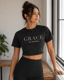 Grace in Motion Women’s Snow-Washed Crop Top - Encore2woBlackS