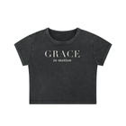 Grace in Motion Women’s Snow-Washed Crop Top - Encore2woBlackS