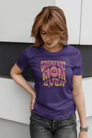 Greatest Mom Ever Retro Butterfly Graphic Tee Colorful Mother’s Day Gift Shirt - Encore2woTeam PurpleS