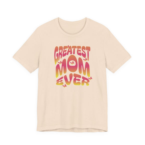 Greatest Mom Ever Retro Butterfly Graphic Tee Colorful Mother’s Day Gift Shirt - Encore2woTeam PurpleS
