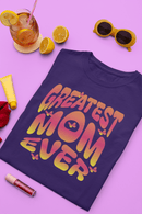 Greatest Mom Ever Retro Butterfly Graphic Tee Colorful Mother’s Day Gift Shirt - Encore2woTeam PurpleS
