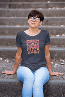 Greatest Mom Ever Retro Butterfly Graphic Tee Colorful Mother’s Day Gift Shirt - Encore2woTeam PurpleS