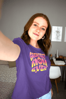 Greatest Mom Ever Retro Butterfly Graphic Tee Colorful Mother’s Day Gift Shirt - Encore2woTeam PurpleS
