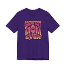 Greatest Mom Ever Retro Butterfly Graphic Tee Colorful Mother’s Day Gift Shirt - Encore2woTeam PurpleS