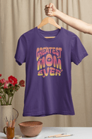Greatest Mom Ever Retro Butterfly Graphic Tee Colorful Mother’s Day Gift Shirt - Encore2woTeam PurpleS