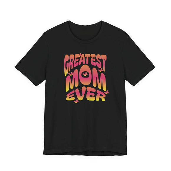 Greatest Mom Ever Retro Butterfly Graphic Tee Colorful Mother’s Day Gift Shirt - Encore2woTeam PurpleS