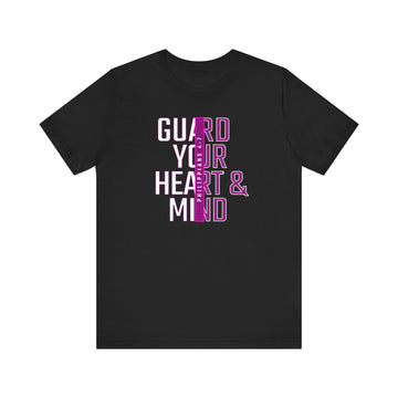 Guard Your Heart and Mind Philippians 4:7 Christian Scripture Tee - Encore2woBlackS