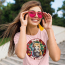 Happy Fat Catmus Tee Unisex Funny Christmas T-Shirt - Encore2woBlackS