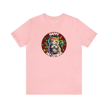 Happy Fat Catmus Unisex Funny Christmas T-Shirt - Encore2woPinkS
