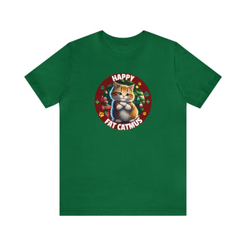 Happy Fat Catmus Unisex Funny Christmas T-Shirt - Encore2woKellyS