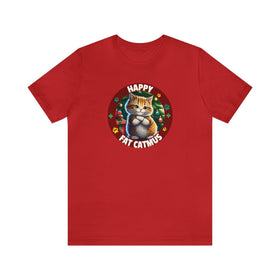 Happy Fat Catmus Unisex Funny Christmas T-Shirt - Encore2woRedS