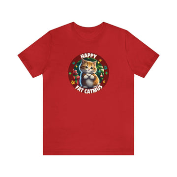 Happy Fat Catmus Unisex Funny Christmas T-Shirt - Encore2woRedS